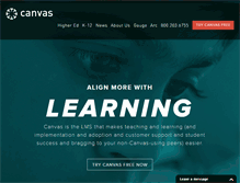 Tablet Screenshot of canvaslms.com